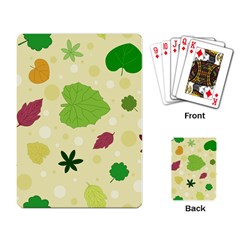 Leaves Background Leaf Playing Cards Single Design