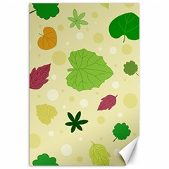 Leaves Background Leaf Canvas 20  X 30  by Mariart