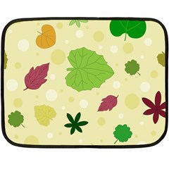 Leaves Background Leaf Fleece Blanket (mini) by Mariart