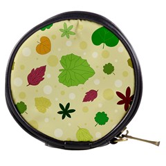 Leaves Background Leaf Mini Makeup Bag by Mariart