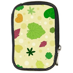 Leaves Background Leaf Compact Camera Leather Case by Mariart