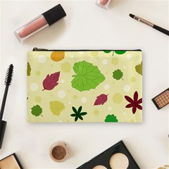 Leaves Background Leaf Cosmetic Bag (medium) by Mariart