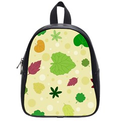 Leaves Background Leaf School Bag (small) by Mariart