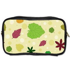 Leaves Background Leaf Toiletries Bag (two Sides) by Mariart