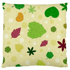 Leaves Background Leaf Large Flano Cushion Case (one Side) by Mariart