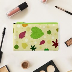 Leaves Background Leaf Cosmetic Bag (xs) by Mariart