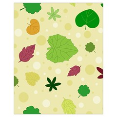 Leaves Background Leaf Drawstring Bag (small) by Mariart