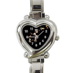 Shooting Star Heart Italian Charm Watch by WensdaiAmbrose