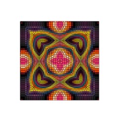 Kaleidoscope Art Pattern Ornament Satin Bandana Scarf by Pakrebo