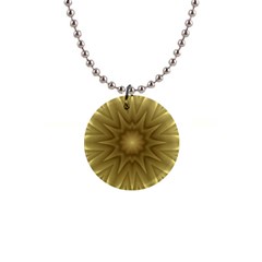 Background Pattern Golden Yellow 1  Button Necklace by Pakrebo