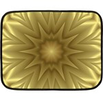 Background Pattern Golden Yellow Double Sided Fleece Blanket (Mini)  35 x27  Blanket Front