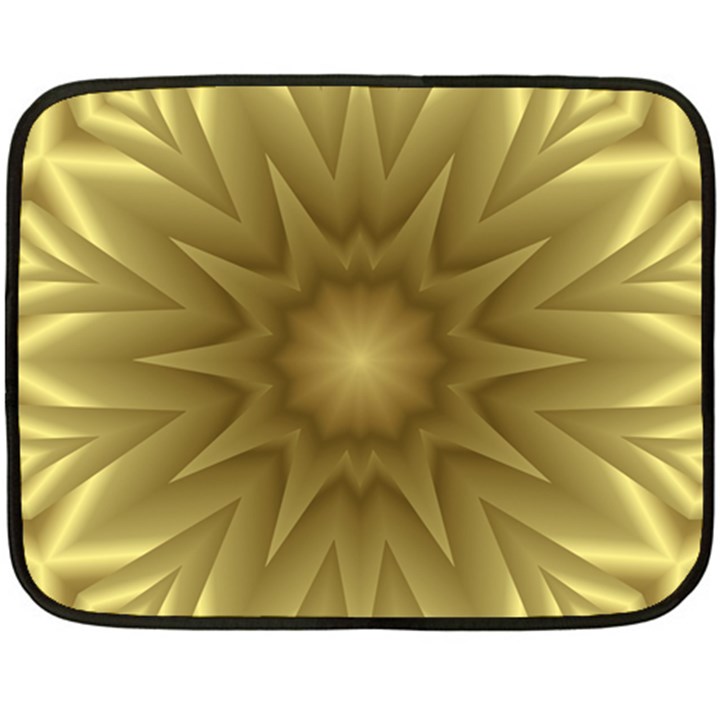 Background Pattern Golden Yellow Double Sided Fleece Blanket (Mini) 