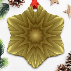 Background Pattern Golden Yellow Ornament (snowflake)