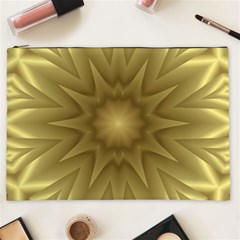 Background Pattern Golden Yellow Cosmetic Bag (xxl) by Pakrebo