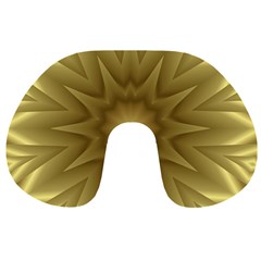 Background Pattern Golden Yellow Travel Neck Pillows by Pakrebo