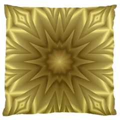 Background Pattern Golden Yellow Large Flano Cushion Case (one Side) by Pakrebo