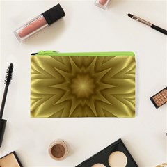 Background Pattern Golden Yellow Cosmetic Bag (xs) by Pakrebo