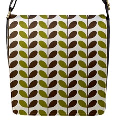 Leaf Plant Pattern Seamless Flap Closure Messenger Bag (s) by Pakrebo