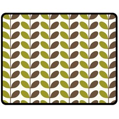 Leaf Plant Pattern Seamless Double Sided Fleece Blanket (medium)  by Pakrebo