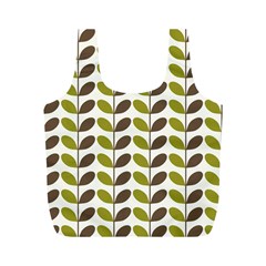 Leaf Plant Pattern Seamless Full Print Recycle Bag (m) by Pakrebo