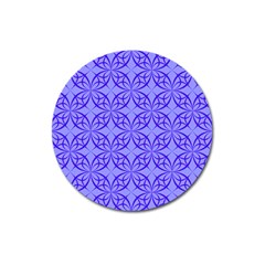 Decor Pattern Blue Curved Line Magnet 3  (round) by Pakrebo