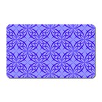 Decor Pattern Blue Curved Line Magnet (Rectangular) Front