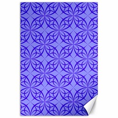 Decor Pattern Blue Curved Line Canvas 12  X 18  by Pakrebo