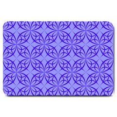 Decor Pattern Blue Curved Line Large Doormat  by Pakrebo