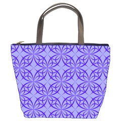 Decor Pattern Blue Curved Line Bucket Bag by Pakrebo