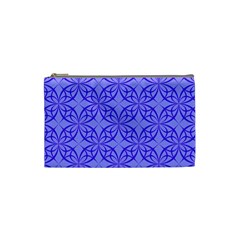 Decor Pattern Blue Curved Line Cosmetic Bag (small) by Pakrebo