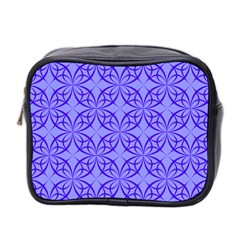 Decor Pattern Blue Curved Line Mini Toiletries Bag (two Sides) by Pakrebo