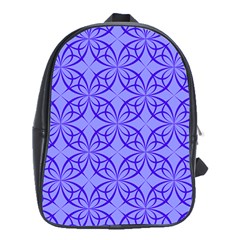 Decor Pattern Blue Curved Line School Bag (xl) by Pakrebo