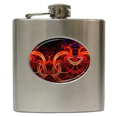 Background Fractal Abstract Hip Flask (6 Oz) by Pakrebo