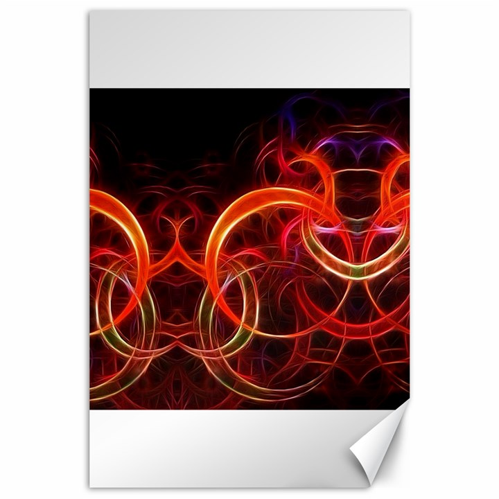 Background Fractal Abstract Canvas 24  x 36 