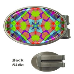 Farbenpracht Kaleidoscope Pattern Money Clips (oval)  by Pakrebo