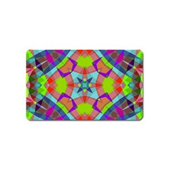 Farbenpracht Kaleidoscope Pattern Magnet (name Card) by Pakrebo