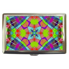 Farbenpracht Kaleidoscope Pattern Cigarette Money Case by Pakrebo