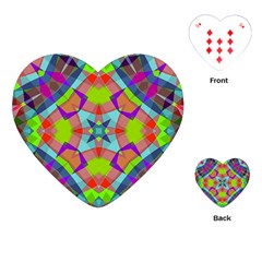 Farbenpracht Kaleidoscope Pattern Playing Cards (heart) by Pakrebo