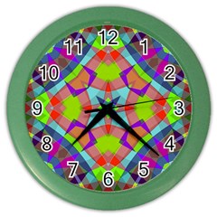 Farbenpracht Kaleidoscope Pattern Color Wall Clock by Pakrebo