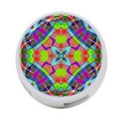 Farbenpracht Kaleidoscope Pattern 4-port Usb Hub (one Side) by Pakrebo