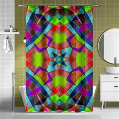 Farbenpracht Kaleidoscope Pattern Shower Curtain 48  X 72  (small)  by Pakrebo