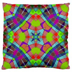 Farbenpracht Kaleidoscope Pattern Standard Flano Cushion Case (one Side) by Pakrebo