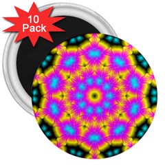 Background Fractal Structure 3  Magnets (10 Pack)  by Pakrebo