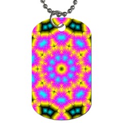 Background Fractal Structure Dog Tag (one Side) by Pakrebo