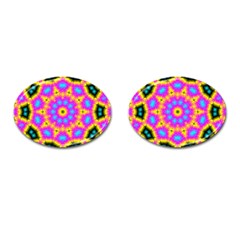 Background Fractal Structure Cufflinks (oval) by Pakrebo