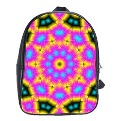 Background Fractal Structure School Bag (large) by Pakrebo