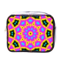 Background Fractal Structure Mini Toiletries Bag (one Side) by Pakrebo