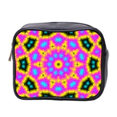 Background Fractal Structure Mini Toiletries Bag (two Sides) by Pakrebo