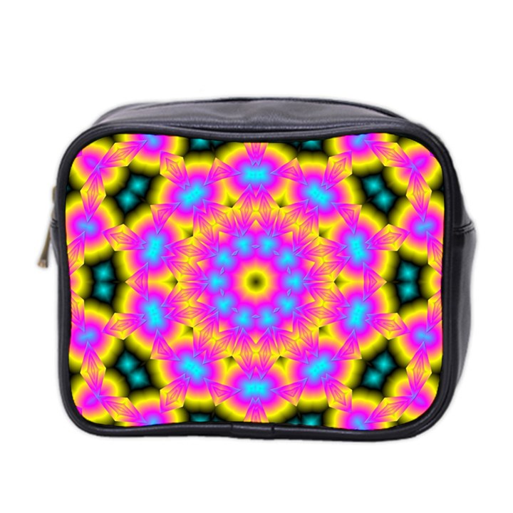 Background Fractal Structure Mini Toiletries Bag (Two Sides)