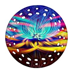 Colorful Chakra Lsd Spirituality Round Filigree Ornament (Two Sides)